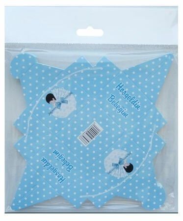 25 Lİ LOKUMLUK KARTON HOŞGELDİN BEBEK MAVİ