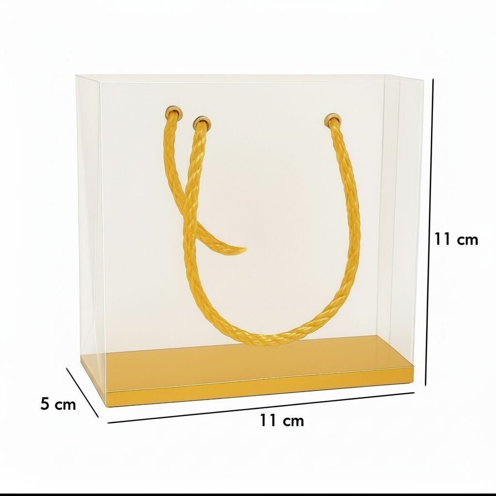 11×11×5 cm asetat çanta (5 adet)