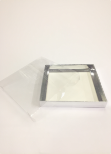 20x20x5 cm Altı Karton Asetat Kapaklı Kutu 20 li