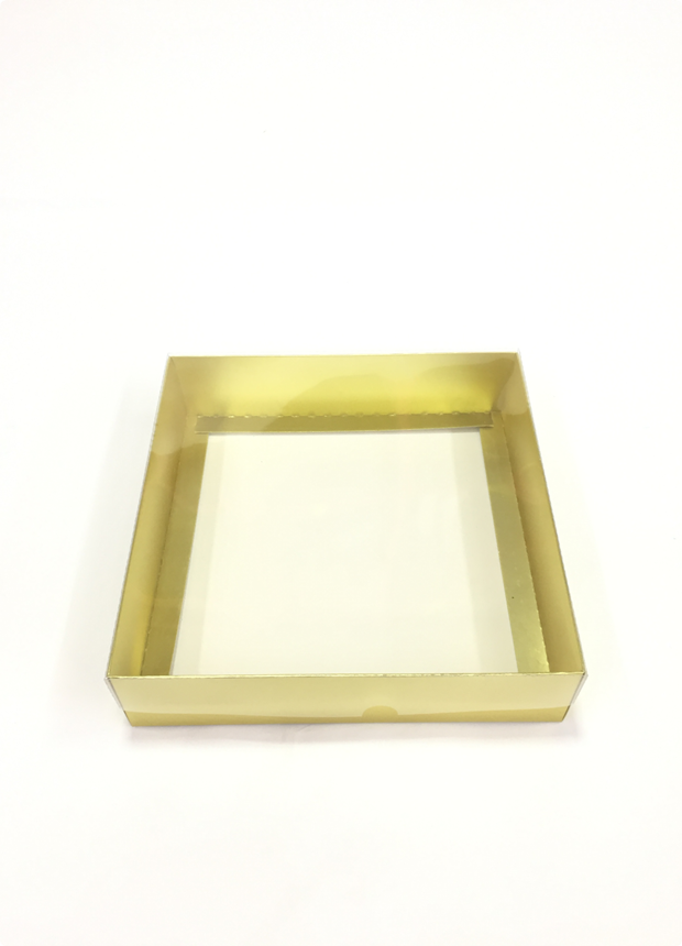 20x20x5 cm Altı Karton Asetat Kapaklı Kutu 20 li