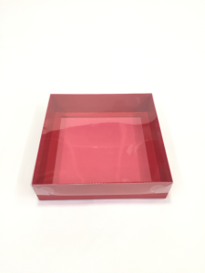 20x20x5 cm Altı Karton Asetat Kapaklı Kutu 20 li