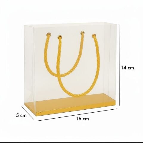 16×14×5 cm asetat çanta (5 adet)