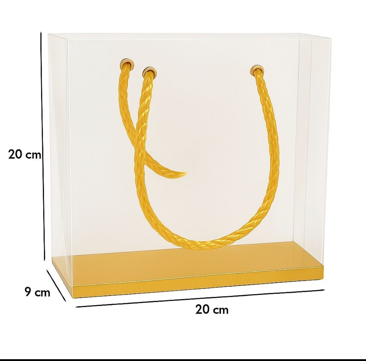 5 li 20×20×9 cm Zeminli asetat çanta
