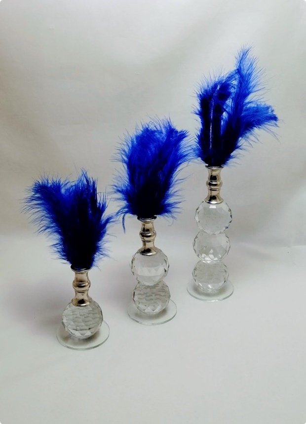 3 Lü set Kristal Tüylük