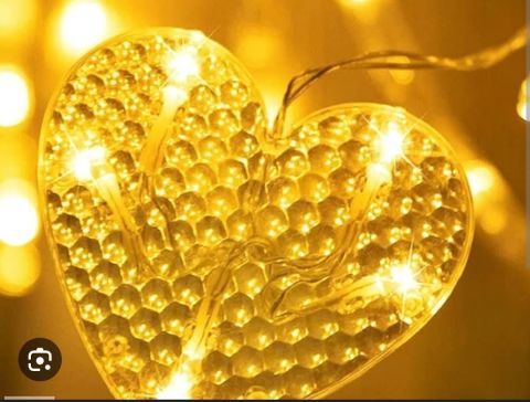 Kalp Perde Led 3m 6 Sıra 12 Adet Kalp Led ışık RGB ışık