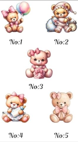 10 adet Pembe Dekorlu Minik Ahşap Obje