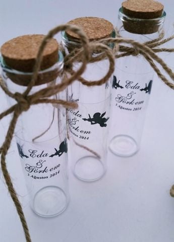 12 Cm Mantar Tıpalı Deney Tüp şişe