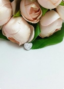 100 Lü 1 Cm Gümüş Pvc Kalp Süsleme Objesi