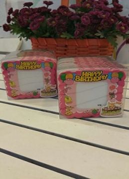 25 li Magnet Çerçeve Doğum Günü Pastalı (Happy Birthday)