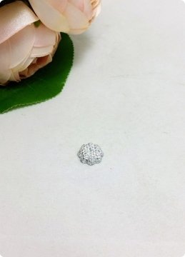 100 Lü 1 Cm Gümüş Pvc Papatya Süsleme Objesi