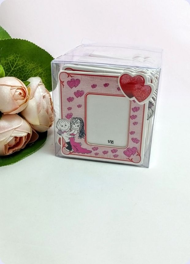 Nikah Magnet Çerçeve Gelin & Damat (25 li , Kalpli)