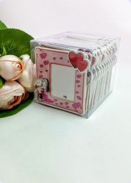 Nikah Magnet Çerçeve Gelin & Damat (25 li , Kalpli)