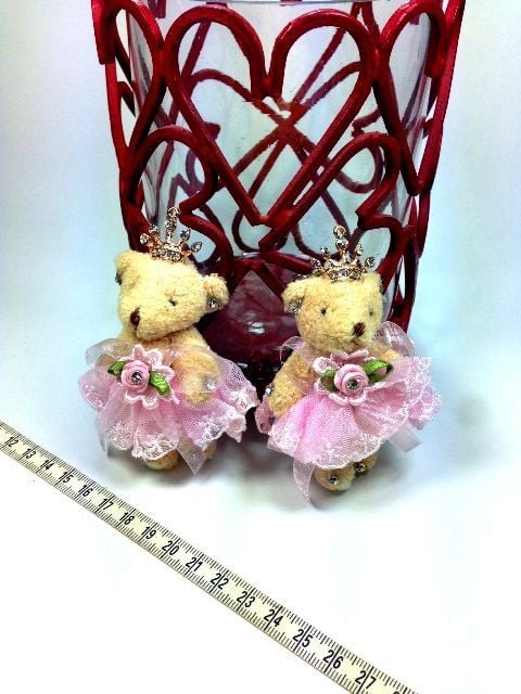 Taç Süslemeli Ayıcık Bebek Şekeri Obje