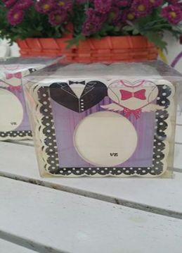 25 li Magnet Çerçeve (Gelin Damat Kalp)