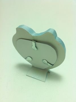 Fiyonklu Kalp çerçeve (polyester) Pembe - 12 Adet / Paket