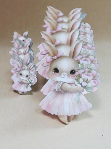 Tek taraf baskılı  Büyük & Küçük Tavşan seti (25 takım)