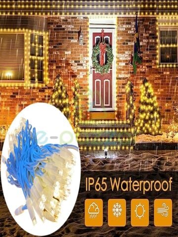 10 mt 100 Led IP65 Dış Mekan Led Işık Beyaz Kablo