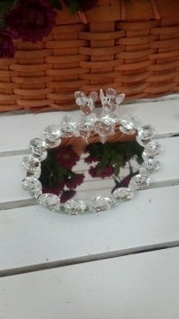 Kuşlu Kristal Oval Lokumluk