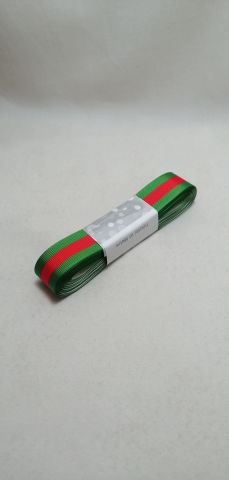 2 Cm Yılbaşı Kırmızı Yeşil Çizgili Grogren Kurdele 10 Mt.