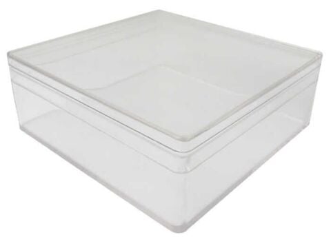 12 Lİ  7x7x3 CM ŞEFFAF MİKA  KARE KUTU