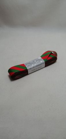 2 Cm Yılbaşı Kırmızı Yan Yeşil Çizgili Grogren Kurdela 10 Mt.