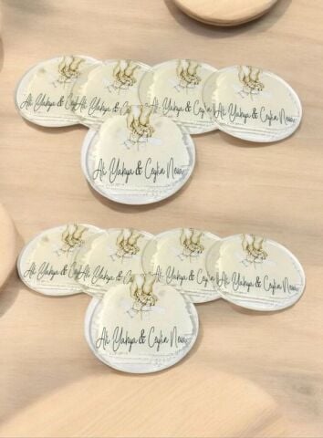 20 li 6 cm Şeffaf Pleksi üzerine Uv baskılı hediyelik magnet