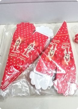 25 li Puantiyeli Karton Kına / Çerez Külahı
