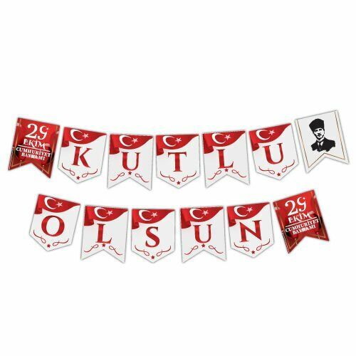 29 Ekim Kutlu Olsun Zigzag Banner