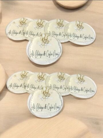 30 Cm Şeffaf Pleksi üzerine Uv baskılı Kapı süsü