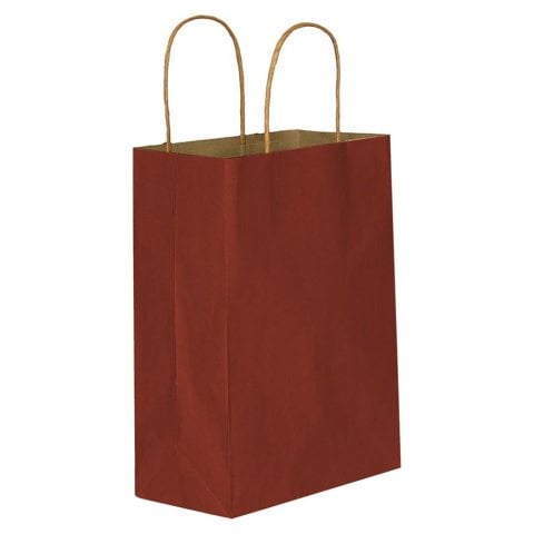 24 Lu 45x50 cm Büküm saplı kağıt Bordo Çanta-Poşet