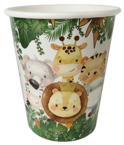 8 Lİ BARDAK KARTON SAFARİ PASTEL RENK 8OZ
