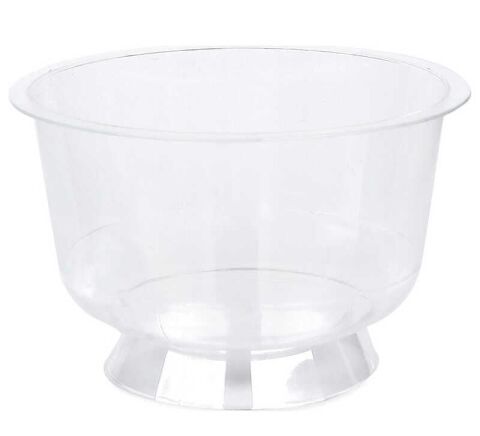 10 LU KASE AYAKLI PLASTİK 200CC ŞEFFAF