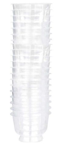 10 LU KASE AYAKLI PLASTİK 200CC ŞEFFAF