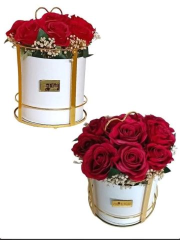 Kız İsteme Çiçeği (Metal Sepette Silindir Kutuda)
