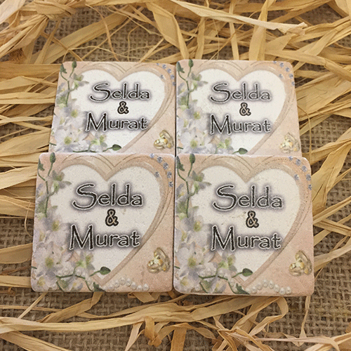 Kalpli Kına Taş Baskı Magnet
