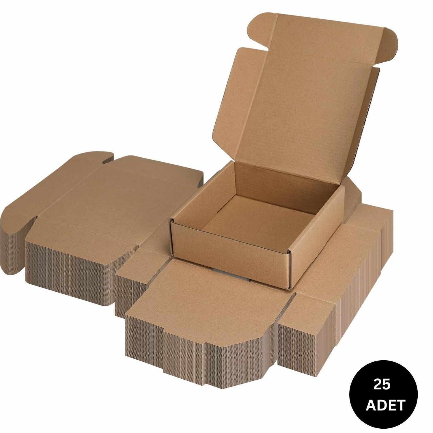 10x10x3 Cm Kilitli E-Ticaret Hediye Kutusu, Kraft Karton Kargo Paketleme Kutusu