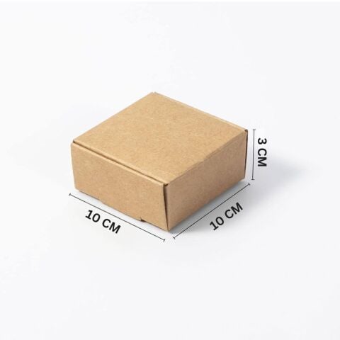 10x10x3 Cm Kilitli E-Ticaret Hediye Kutusu, Kraft Karton Kargo Paketleme Kutusu