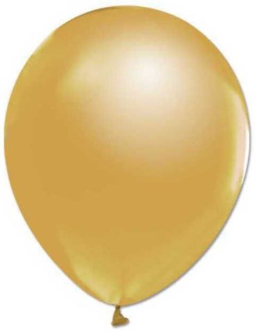 BALON METALİK DÜZ 5 İNC ALTIN PK:100 KL:36