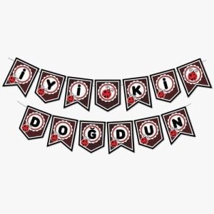Fil Desenli İyiki Doğdun Zikzak Banner