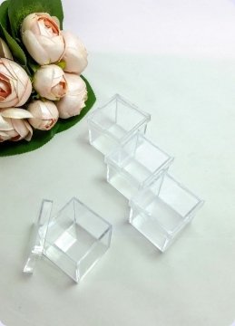 10 lu Mika Pleksi Küp Kutu 4x4x4 cm
