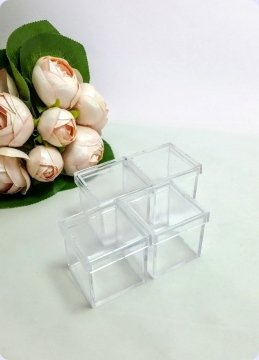 10 lu Mika Pleksi Küp Kutu 4x4x4 cm
