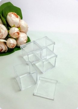 10 lu Mika Pleksi Küp Kutu 4x4x4 cm