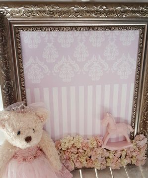 Süslü; Pembe Peluş Taçlı ayıcıklı Kapı süsü