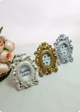 Vesikalık Polyester Oymalı Oval Çerçeve ( dayama ayaklı )