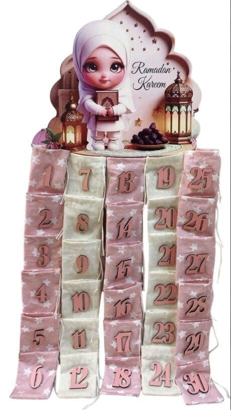 Kız çocuklu 30 Günlük Ramazan Hediye Takvimi