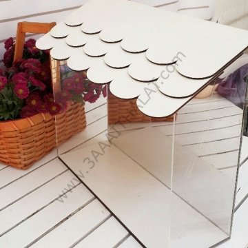 Minyatür Bebek Oda Ahşap Kapı Süsü İçin 3 Boyut Zemin Fon 1.Adet / Paket