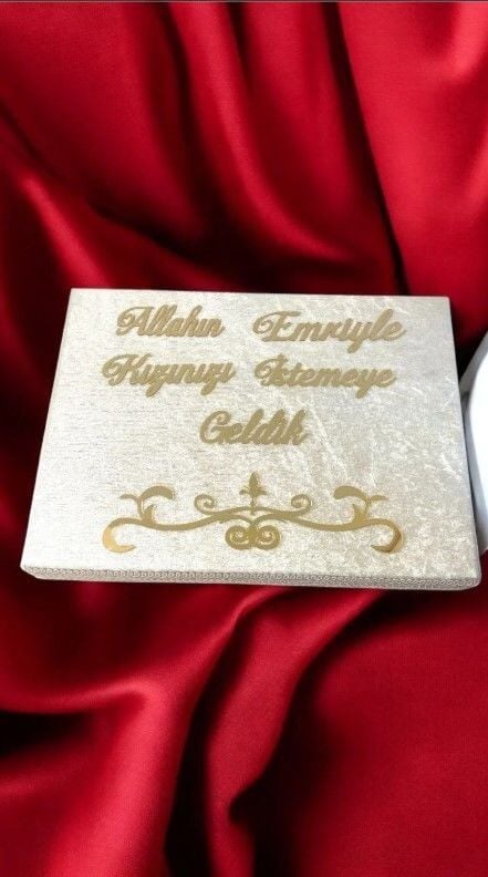 24 lü Kadife kaplı Kız İsteme çikolata kutusu