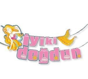 DENİZ KIZI ŞEKLİNDE İYİKİ DOĞDUN SİMLİ FLAMA
