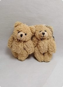 10 cm Peluş Tüylü Ayıcık Anahtarlık
