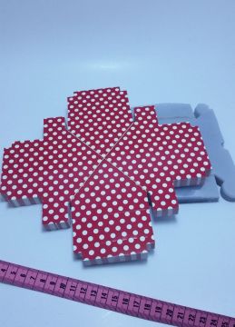 Demonte / katlanmamış  Altı Karton Puantiyeli Asetat kutu